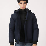 BAND COLLAR POLYESTER JACKET