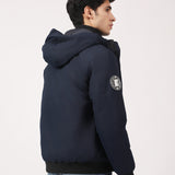 BAND COLLAR POLYESTER JACKET