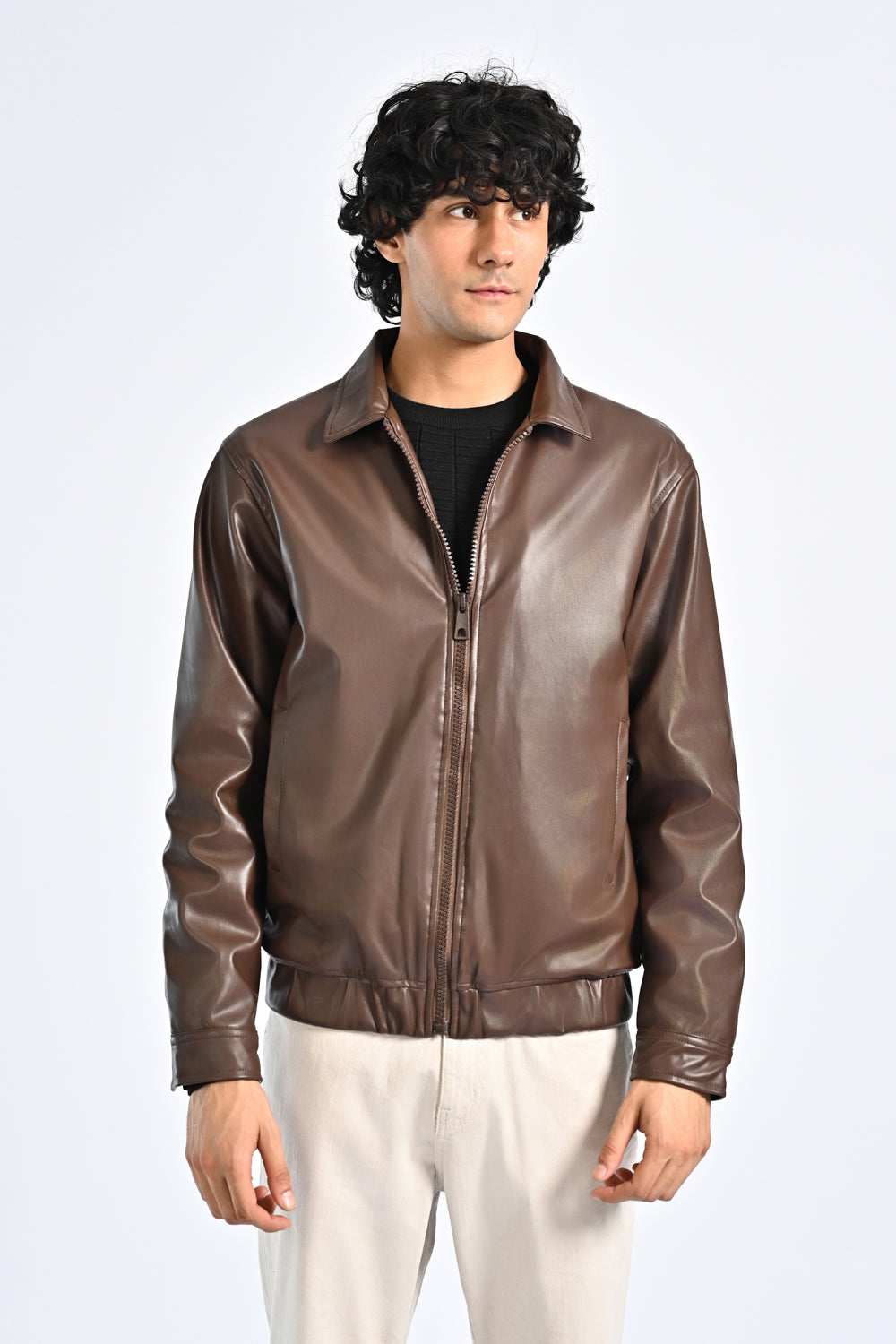 FAUX LEATHER JACKET