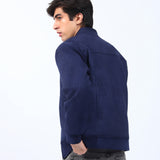 VARSITY COLLAR FAUX SUEDE LEATHER JACKET