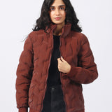 PATTERN PUFFER JACKET