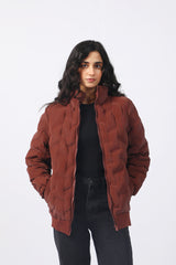 PATTERN PUFFER JACKET