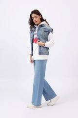 SLEEVELESS DENIM JACKET