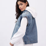 SLEEVELESS DENIM JACKET