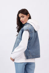 SLEEVELESS DENIM JACKET