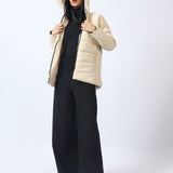 PUFFER JACKET WITH FUR DETAIL