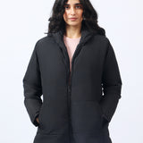 PUFFER JACKET WITH FUR DETAIL