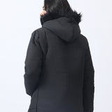 PUFFER JACKET WITH FUR DETAIL