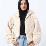 TEXTURED FUR JACKET