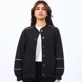 VARSITY JACKET WITH CONTRASTING DETAIL