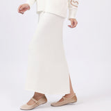 KNITTED SKIRT WITH SLIT