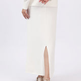 KNITTED SKIRT WITH SLIT