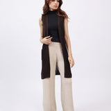 LONG SLEEVELESS CARDIGAN