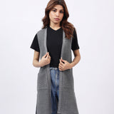 LONG SLEEVELESS CARDIGAN