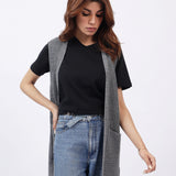 LONG SLEEVELESS CARDIGAN