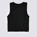 SLEEVELESS TEXTURED SWEATER