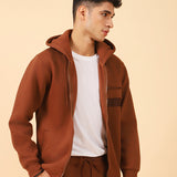 ZIPPER HOODIE WITH CHEST POCKET