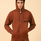 ZIPPER HOODIE WITH CHEST POCKET