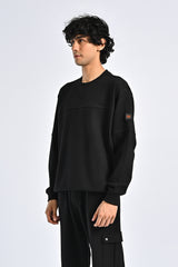 BAGGY FIT TEXTURED SWEATSHIRT