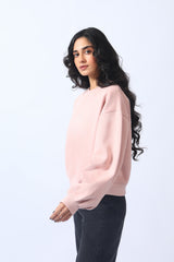 CROPPED SWEATSHIRT WITH BALLOON SLEEVE