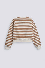 CROPPED STRIPED SWEATSHIRT