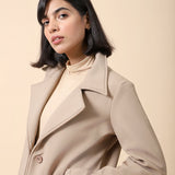 COAT WITH TWO PIECE SLEEVES