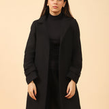 FRONT OPEN COAT WITH BELT