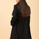 FRONT OPEN COAT WITH BELT