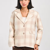 CHECKERED SHORT COAT