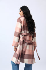 CHECKERED LONG COAT