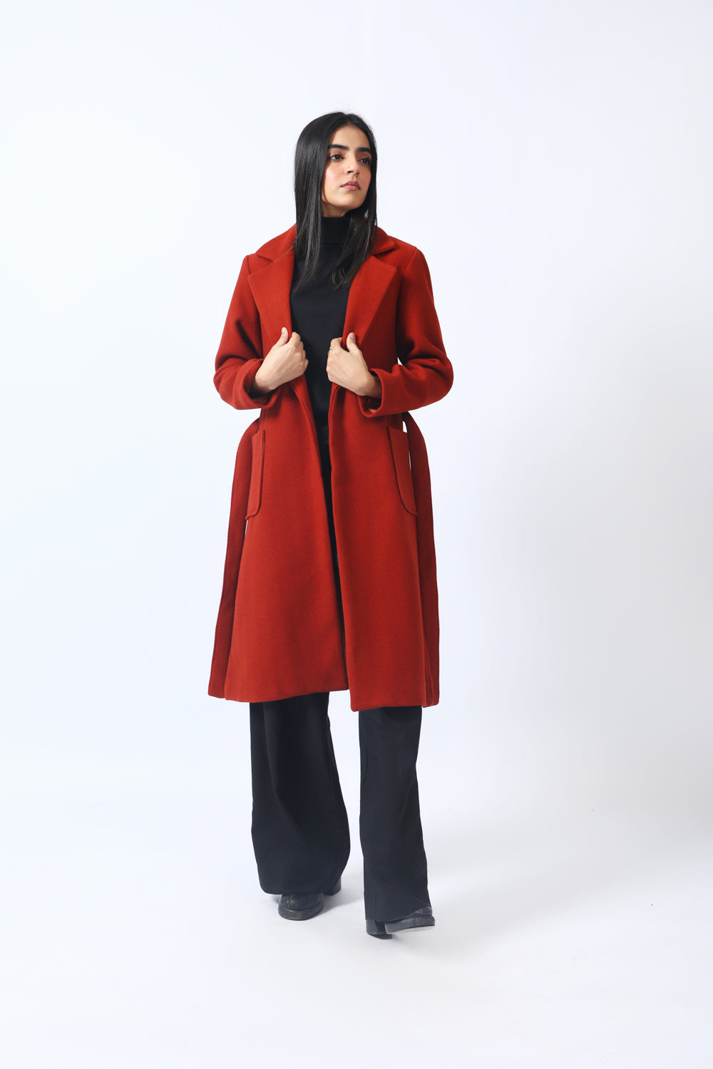 LONG COAT WITH POCKET DETAIL