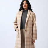 CHECKERED LONG COAT