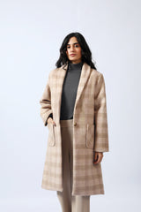 CHECKERED LONG COAT