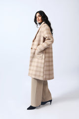 CHECKERED LONG COAT