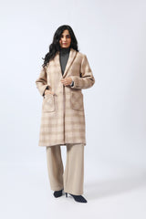 CHECKERED LONG COAT