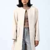 COAT WITH ROUND NECK