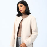 COAT WITH ROUND NECK