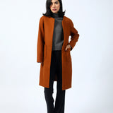 COAT WITH ROUND NECK