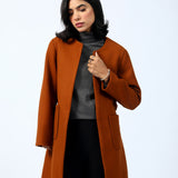 COAT WITH ROUND NECK