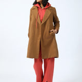 LONG COAT WITH PANEL DETAIL