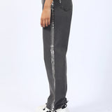 FOIL PRINTED STRAIGHT FIT DENIM