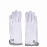 VELVET GLOVES WITH SHERPA DETAIL