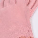 VELVET GLOVES WITH SHERPA DETAIL