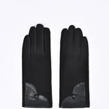 SOLID GLOVES WITH PU DETAIL