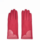 SOLID GLOVES WITH PU DETAIL