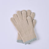 SOLID GLOVES WITH TWO TONED HEM