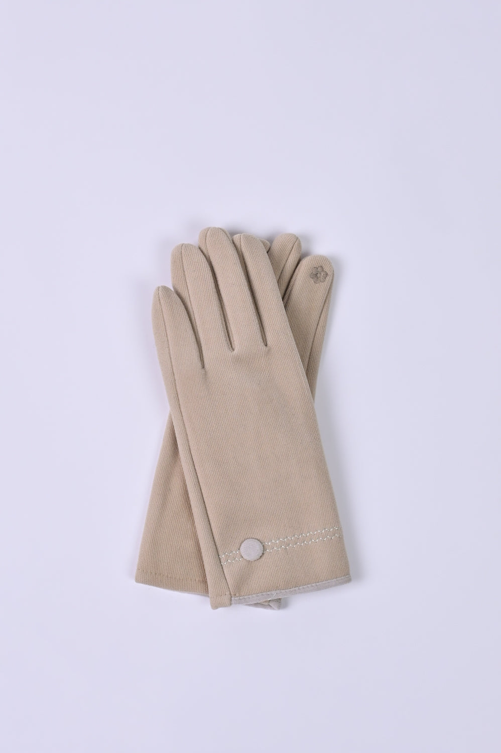 SOLID GLOVES WITH CONTRAST PIPING