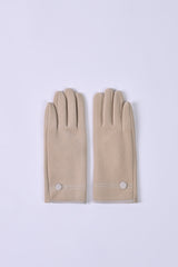 SOLID GLOVES WITH CONTRAST PIPING