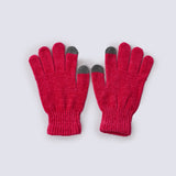 CONTRAST TIP KNITTED GLOVES