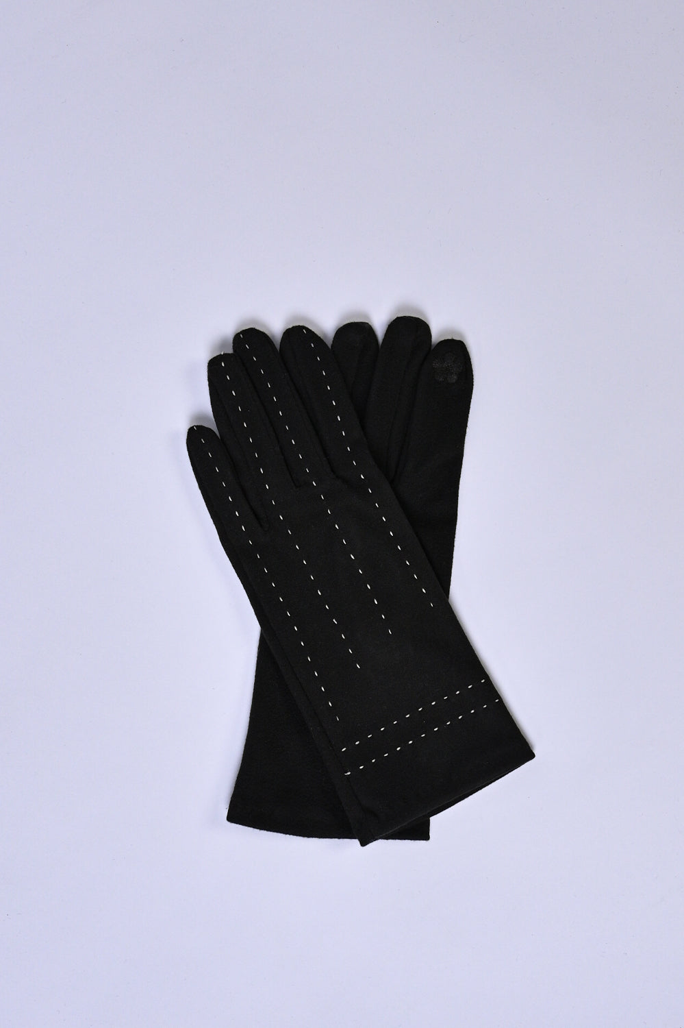 SOLID GLOVES WITH CONTRASTING STITCHES